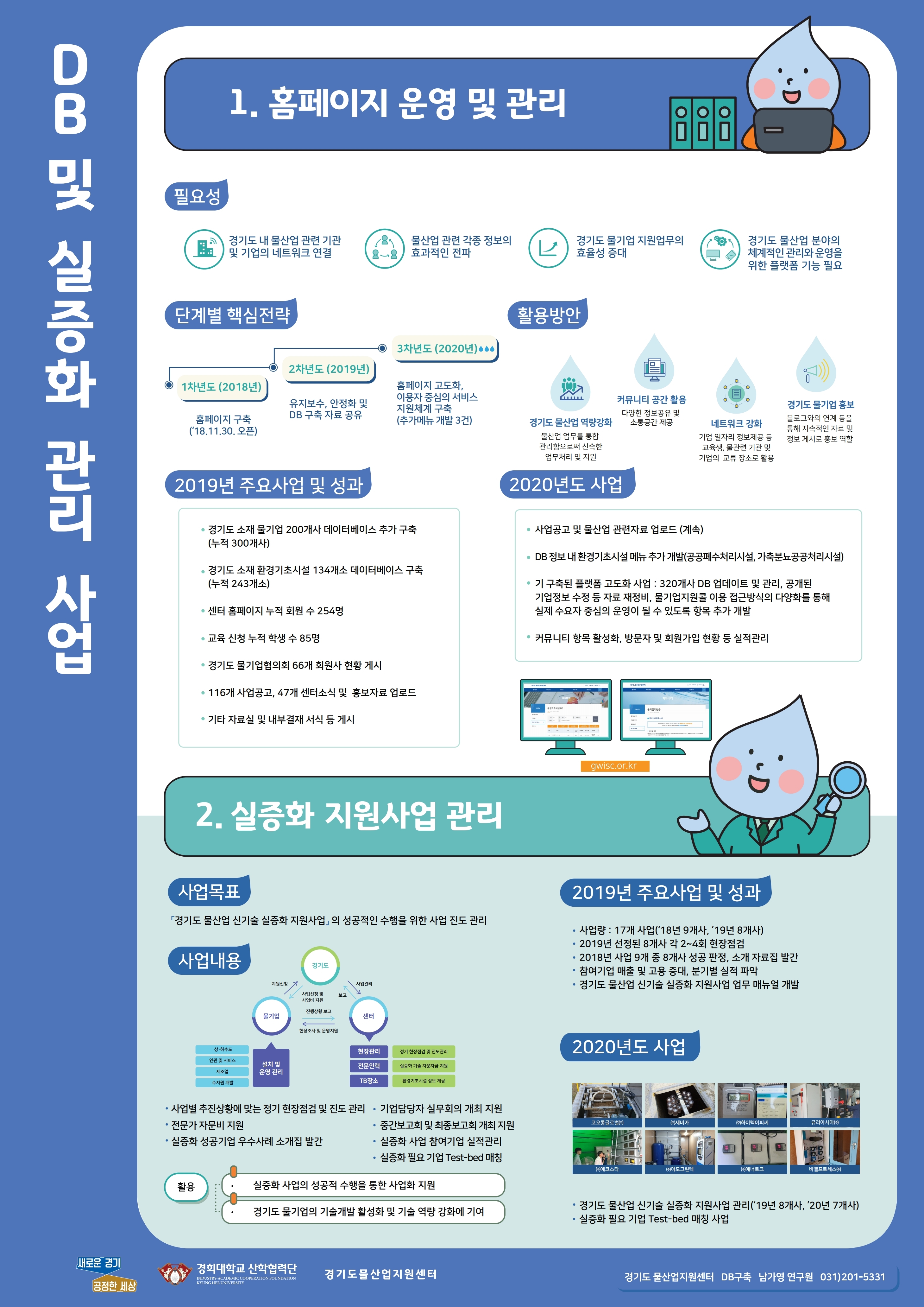 [경기도 물산업지원센터] DB 및 실증화 관리사업 소개 포스터